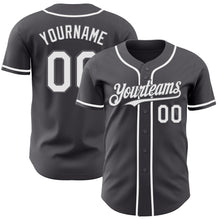 Загрузить изображение в средство просмотра галереи, Custom Steel Gray White Authentic Baseball Jersey