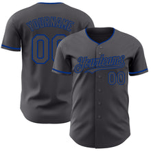 Загрузить изображение в средство просмотра галереи, Custom Steel Gray Royal Authentic Baseball Jersey