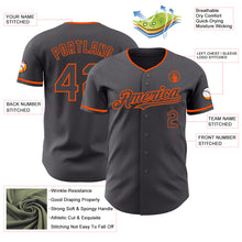 Laden Sie das Bild in den Galerie-Viewer, Custom Steel Gray Orange Authentic Baseball Jersey