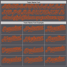 Laden Sie das Bild in den Galerie-Viewer, Custom Steel Gray Orange Authentic Baseball Jersey