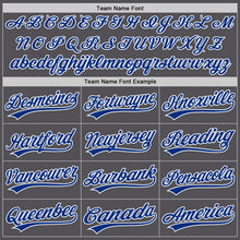 Laden Sie das Bild in den Galerie-Viewer, Custom Steel Gray Royal-White Authentic Baseball Jersey