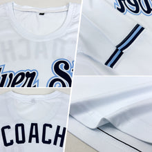 Загрузить изображение в средство просмотра галереи, Custom White Navy-Powder Blue Performance T-Shirt