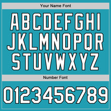 Load image into Gallery viewer, Custom Teal White-Black Mesh Authentic Throwback Baseball Jersey