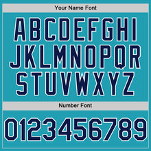 Загрузить изображение в средство просмотра галереи, Custom Teal Navy-White Mesh Authentic Throwback Baseball Jersey