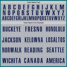 Laden Sie das Bild in den Galerie-Viewer, Custom Teal Gray-Navy Authentic Baseball Jersey