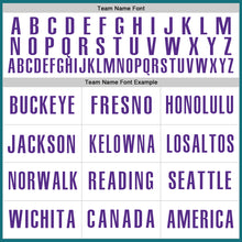 Laden Sie das Bild in den Galerie-Viewer, Custom Teal White-Purple Authentic Baseball Jersey
