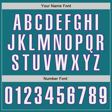 Laden Sie das Bild in den Galerie-Viewer, Custom Teal White-Purple Authentic Baseball Jersey