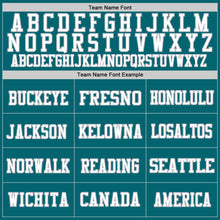 Load image into Gallery viewer, Custom Teal White-Gray Mesh Authentic Throwback Football Jersey