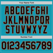 Load image into Gallery viewer, Custom Teal Black-Orange Authentic Throwback Baseball Jersey