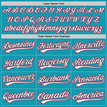 Charger l'image dans la galerie, Custom Teal Black-Pink Authentic Throwback Baseball Jersey