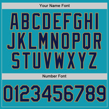 Load image into Gallery viewer, Custom Teal Navy-Old Gold Authentic Throwback Baseball Jersey