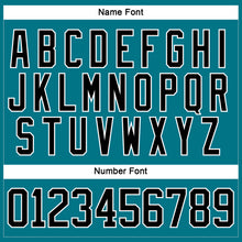Charger l'image dans la galerie, Custom Teal Black-White Hockey Jersey