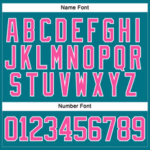Загрузить изображение в средство просмотра галереи, Custom Teal Pink-White Hockey Jersey