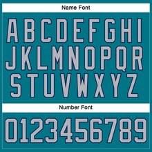 Загрузить изображение в средство просмотра галереи, Custom Teal Gray-Navy Hockey Jersey