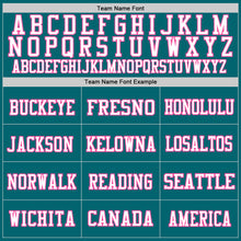 Load image into Gallery viewer, Custom Teal Pink-White Mesh Authentic Football Jersey