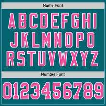Load image into Gallery viewer, Custom Teal Pink-White Mesh Authentic Football Jersey