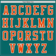 Загрузить изображение в средство просмотра галереи, Custom Teal Orange-White Authentic Baseball Jersey