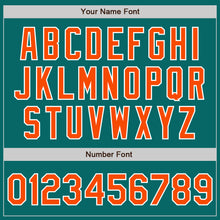 Загрузить изображение в средство просмотра галереи, Custom Teal Orange-White Authentic Baseball Jersey