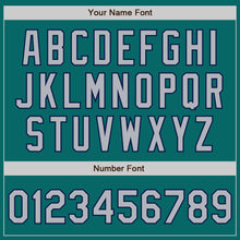 Charger l'image dans la galerie, Custom Teal Gray-Navy Authentic Baseball Jersey