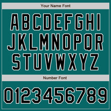 Charger l'image dans la galerie, Custom Teal Black-White Authentic Baseball Jersey