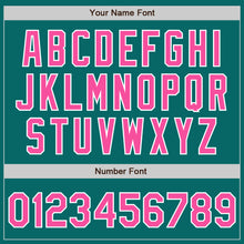 Charger l'image dans la galerie, Custom Teal Pink-White Authentic Baseball Jersey