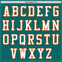 Загрузить изображение в средство просмотра галереи, Custom Teal White-Orange Authentic Baseball Jersey