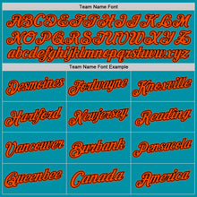Загрузить изображение в средство просмотра галереи, Custom Teal Orange-Black Authentic Throwback Basketball Jersey