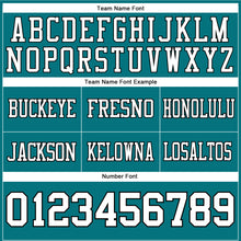 Load image into Gallery viewer, Custom Teal White-Black Authentic Football Jersey