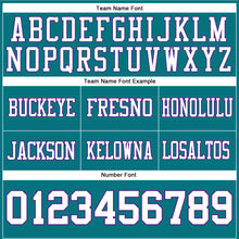 Load image into Gallery viewer, Custom Teal White-Purple Authentic Football Jersey