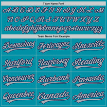 Load image into Gallery viewer, Custom Stitched Teal Gray-Navy Baseball Pullover Sweatshirt Hoodie