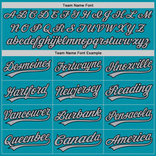 Load image into Gallery viewer, Custom Stitched Teal Gray-Black Baseball Pullover Sweatshirt Hoodie