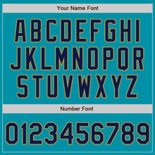 Load image into Gallery viewer, Custom Stitched Teal Navy-Old Gold Baseball Pullover Sweatshirt Hoodie