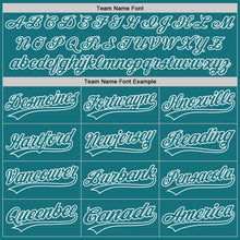 Charger l'image dans la galerie, Custom Teal-White Authentic Baseball Jersey