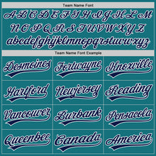 Laden Sie das Bild in den Galerie-Viewer, Custom Teal Navy-White Authentic Baseball Jersey