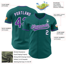 Laden Sie das Bild in den Galerie-Viewer, Custom Teal Purple-White Authentic Baseball Jersey