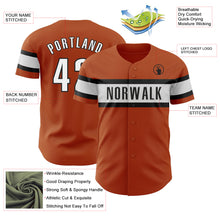 Загрузить изображение в средство просмотра галереи, Custom Texas Orange White-Black Authentic Baseball Jersey
