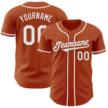 Загрузить изображение в средство просмотра галереи, Custom Texas Orange White Authentic Baseball Jersey