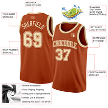 Загрузить изображение в средство просмотра галереи, Custom Texas Orange Cream Authentic Basketball Jersey