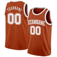 Laden Sie das Bild in den Galerie-Viewer, Custom Texas Orange White Authentic Basketball Jersey