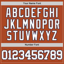 Charger l'image dans la galerie, Custom Texas Orange White-Navy Authentic Basketball Jersey