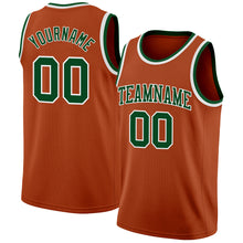 Charger l'image dans la galerie, Custom Texas Orange Green-White Authentic Basketball Jersey