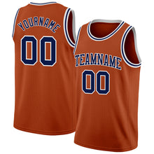 Загрузить изображение в средство просмотра галереи, Custom Texas Orange Navy-White Authentic Basketball Jersey