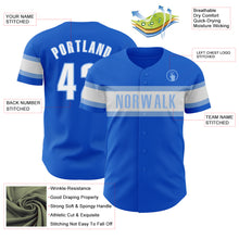 Load image into Gallery viewer, Custom Thunder Blue White-Light Blue Authentic Baseball Jersey