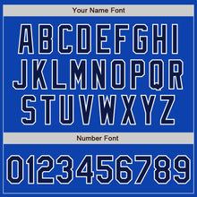 Laden Sie das Bild in den Galerie-Viewer, Custom Thunder Blue Navy-White Authentic Baseball Jersey