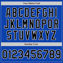 Laden Sie das Bild in den Galerie-Viewer, Custom Thunder Blue Black-White Authentic Baseball Jersey