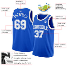 Charger l'image dans la galerie, Custom Thunder Blue White Authentic Basketball Jersey