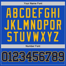 Charger l'image dans la galerie, Custom Thunder Blue Navy-Gold Authentic Basketball Jersey