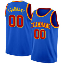Charger l'image dans la galerie, Custom Thunder Blue Red-Gold Authentic Basketball Jersey