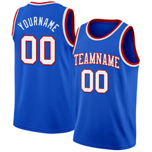 Charger l'image dans la galerie, Custom Thunder Blue White-Red Authentic Basketball Jersey