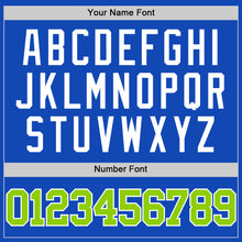 Charger l'image dans la galerie, Custom Thunder Blue Neon Green-White Authentic Basketball Jersey